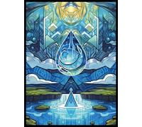 UAONO Printing Card Sleeves 100pcs, Standard Card Sleeves for MTG Matte Art Texture, Upgraded Tear-Resistant Protect Your Trading Collectible Cards(Blue Drop)