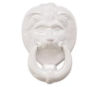 UAP 5" White Lion Head Door Knocker - Traditional Front Door Hardware with Powder Coated Finish & Mounting Kit - Victorian Style Home Decor for Wardrobe & Entrance Doors (White, 125mm)