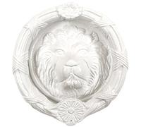 UAP 6" White Lion Head Door Knocker - Traditional Front Door Hardware with Powder Coated Finish & Mounting Kit - Victorian Style Home Decor for Wardrobe & Entrance Doors (White, 145mm)