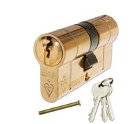 UAP Anti-Snap Euro Cylinder Antique Brass 50/50 (100mm overall) - High security anti-snap door lock. BS Kitemarked deters burglars, Insurance approved & protects against Lock Bumping, Extraction, Picking, Plug Pulling, & Lock Drilling. Tested to British Standard BS EN 1303:2005.