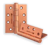 UAP Armasmart® 4 Inch Door Hinges - Antibacterial & Anti-Viral Coating, Ball Bearing Butt Hinges for Internal & UPVC Doors - Copper Finish (100mm x 76mm)