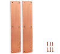UAP Armasmart® Door Push Plates 330mm (2 Pack) - Antibacterial Finger Plates for Doors, Anti-Tarnish & Durable Door Finger Plates for Internal Doors, Ideal for High-Traffic Areas - Copper Finish