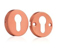 UAP Armasmart® Euro Escutcheon Keyhole Covers (2 Pack) - Antibacterial Cylinder Escutcheon for Doors, Anti-Tarnish & Corrosion-Resistant Keyhole Cover Plate - Copper Finish