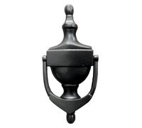 UAP Black Iron Victorian Urn Door Knocker - 6 inch Traditional Front Door Hardware with Powder Coated Finish & Mounting Kit - Victorian Style Home Decor for Wardrobe & Entrance Doors