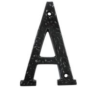 UAP Cast Iron 4" House Letter A Screw Fix Front Door Rustic Address Plate Black