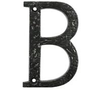 UAP Cast Iron 4" House Letter B Screw Fix Front Door Rustic Address Plate Black