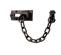UAP Cast Iron Sliding Door Chain Security Latch for Front Door Black Rustic Finish