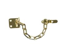 UAP Door Chain with Security Rating - Heavy-Duty Front Door Lock with 200kg Break Resistance - Slim Chrome Door Restrictor for UPVC & Wooden Doors - Easy Installation (Polished Brass)