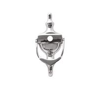 UAP Door Knockers - 6" Victorian Urn Door Knocker with Hole for a Door Viewer (Spy Hole) for Front Door with Bolt Through Fixings, Traditional Victorian Urn Style (Polished Chrome)