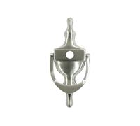 UAP Door Knockers - 6" Victorian Urn Door Knocker with Hole for a Door Viewer (Spy Hole) for Front Door with Bolt Through Fixings, Traditional Victorian Urn Style (Satin Chrome)