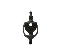 UAP Door Knockers - 6" Victorian Urn Door Knocker with Spy Hole for Front Door, Classic Door Furniture with Universal Fixings Including Self Adhesive (Black)