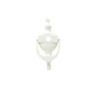 UAP Door Knockers - 6" Victorian Urn Door Knocker with Spy Hole for Front Door, Classic Door Furniture with Universal Fixings Including Self Adhesive (White)