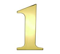 UAP House Numbers - 3 Inch Door Numbers Self Adhesive For Front Door, Address Number Stainless Steel For Doors And Gates, Letter Times Roman Font, Easy to Fix (Number 1, PVD Gold)