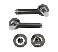 UAP Internal Door Handles Pair with Turn & Release Complete Bathroom Pack (Enterprise)