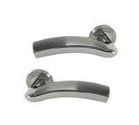 UAP Jade Style Lever Internal Door Handle Pair on Round Rose - Keyless Entry - Quality Materials - Bolt Through Fixing for Easy Installation - for Residential or Commercial - Satin Chrome