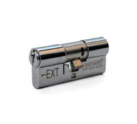 UAP Kinetica+ K4 3* Kitemarked Double Key Euro Cylinder Door Lock - Unparalleled Home Security & Safety - with Bio Key, 6-Pin, Anti-Bump, Anti-Drill (100mm 40EX-10-50 (45EX/55) (Polished Chrome)