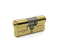 UAP Kinetic K4 3* Kitemarked Horizontal Double Key Euro Cylinder Door Lock - Unparalleled Home Security & Safety - Bio Key, 6-Pin, Anti-Bump, Anti-Drill (100mm 45EX-10-45 (50EX/50) (Polished Brass)