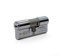 UAP Kinetica+ K4 3* Kitemarked Horizontal Euro Double Key Cylinder Door Lock - Advanced Home Security & Safety, Bio Key, 6-Pin, Anti-Bump, Anti-Drill - (90mm 40EX-10-40 (45EX/45) (Polished Chrome)