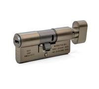 UAP Kinetic K4 3* Kitemarked Horizontal Euro Key & Turn Cylinder Door Lock - Advanced Home Security & Safety, Bio Key, 6-Pin, Anti-Bump, Anti-Drill (70mm 30T-10-30 (35T/35) (Nickel)