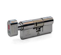 UAP Kinetica+ K4 3* Kitemarked Key & Turn Euro Cylinder Door Lock - Unparalleled Home Security & Safety System - with Bio Key, 6-Pin, Anti-Bump, Anti-Drill (100mm 50-10-40T (55/45T) (Polished Chrome)