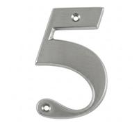 UAP Limited Door Number 5 In Satin Stainless- Screw Fix 3" Nanocoast House Number