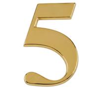 UAP Limited House Door Number 5 Self Adhesive 3" Nanocoast House Number In Pvd Gold