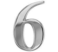 UAP Limited House Door Number 6 Self Adhesive 3" Nanocoast House Number In Mirror Polish Finish