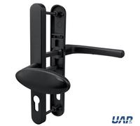 UAP Limited Schlosser Technik Lever Pad Back Set Door Handle Pair For Upvc Doors 240mm Black