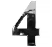 UAP Limited Uap 3" Mirror Polished Stainless Steel House Number 4 - Self Adhesive