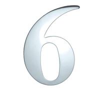 UAP Limited Uap 3" Mirror Polished Stainless Steel House Number 6 - Self Adhesive