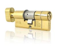 UAP Limited Uap 3 Star Euro Cylinder - Thumbturn - High Security, Ts007 - Door Lock Barrel - Suitable For All Doors - 55/45T (100mm), Brass