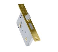 UAP Limited Uap Bathroom Lock - Square Forend - 65mm Backset - Electro Brassed Finish