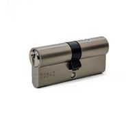 UAP Limited Uap Brass Euro Cylinder Lock - Euro Door Barrel Lock - 3 Keys, Door Security Lock, Suitable For All Doors - 35/45 (80mm), Nickel