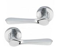 UAP Limited Uap Calla Polished Chrome Internal Door Handles Pair- Premium Zinc Lever Design For Modern Interiors