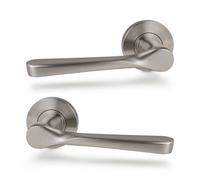 UAP Limited Uap Calla Satin Chrome Internal Door Handles Pair- Premium Zinc Lever Design For Modern Interiors