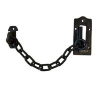 UAP Limited Uap Cast Iron Sliding Door Chain Security Latch For Front Door Black Rustic Finish