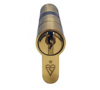 UAP Limited Uap Double Euro Cylinder Lock - 1 Star Kitemarked Door Barrel Lock - 3 Keys - Suitable For All Door Types - 40/50 (90mm), Brass