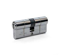 UAP Limited Uap Double Euro Cylinder Lock - 1 Star Kitemarked Door Barrel Lock - 3 Keys - Suitable For All Door Types - 40/40 (80mm), Chrome