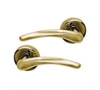 UAP Limited Uap Dune Polished Brass Internal Door Handles Pair- Premium Range Zinc Lever Design