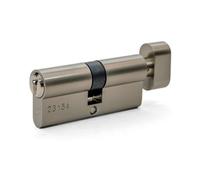 UAP Limited Uap Euro Cylinder Thumbturn Lock - 3 Keys - Single Lock Cylinder, Door Barrel Lock - Suitable For All Doors - 45/45 (90mm)- Nickel