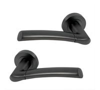 UAP Limited Uap Falcon Metal Grey Internal Door Handles Pair- Premium Range Zinc Lever Design