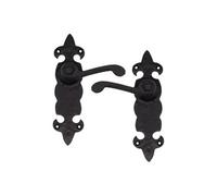 UAP Limited Uap Fleur-De-Lis Lever Latch Door Handle - Black Finish (Pair)