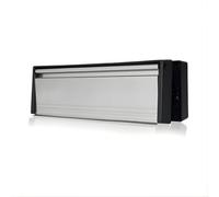 UAP Limited Uap Framemaster 12" Polished Silver Aluminium Letterbox For Wooden Composite And Upvc Doors 40 To 80mm