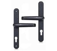 UAP Limited Uap Front Door Handles - All Door Types - 243mm Backplate - 92mm Pz Centres - Comfort Grip - Aluminium - Granite