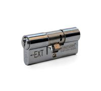 UAP Limited Uap High Security 3 Star Euro Cylinder (Ts007), Door Barrel Lock - 3 Keys - Suitable For All Door Types - 45Ex/55 (100mm), Chrome