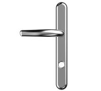 UAP Limited Uap High Security Signature Aluminium Backplate External Door Handles Pair 243mm For Composite And Timber Doors Silver Anodised