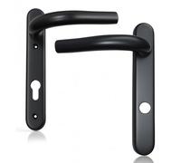 UAP Limited Uap High Security Signature Aluminium Short Backplate External Door Handles Pair 219mm Black