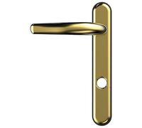 UAP Limited Uap High Security Signature Aluminium Short Backplate External Door Handles Pair 219mm Pvd Gold