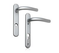 UAP Limited Uap High Security Signature Aluminium Short Backplate External Door Handles Pair 219mm Silver Anodised