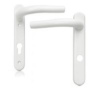 UAP Limited Uap High Security Signature Aluminium Short Backplate External Door Handles Pair 219mm White
